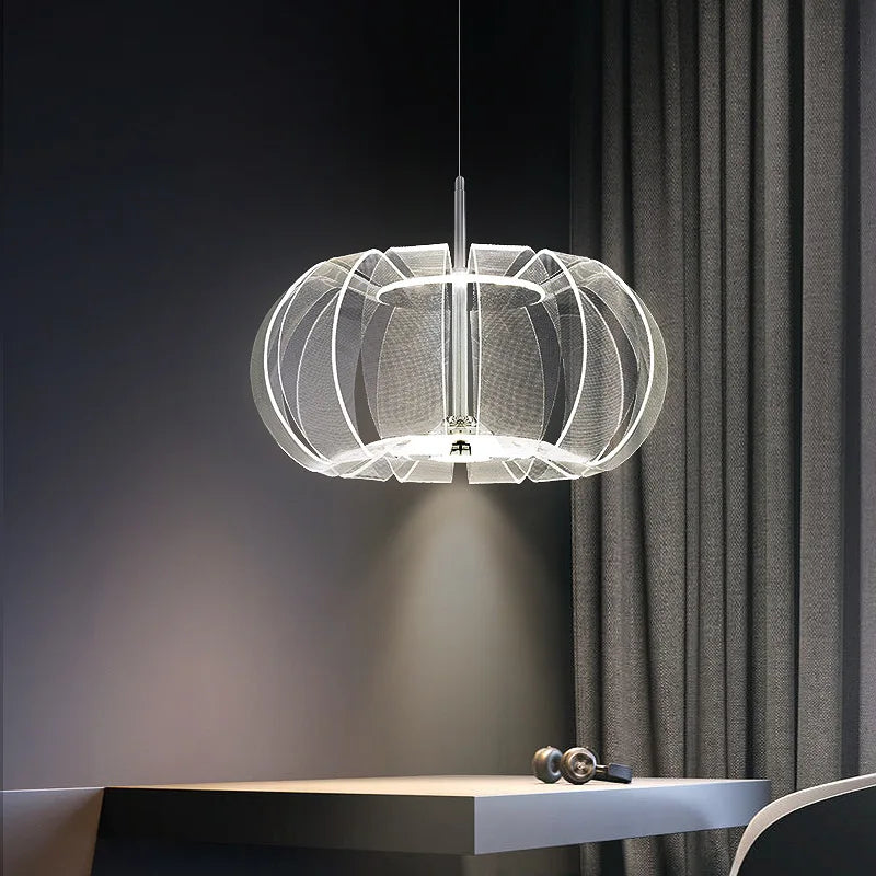 SANDYHA Art moderne rond acrylique lustres Lampara Techo Lampe Lustre Salon Abat-jour pour salle à manger Salon chambre lumières