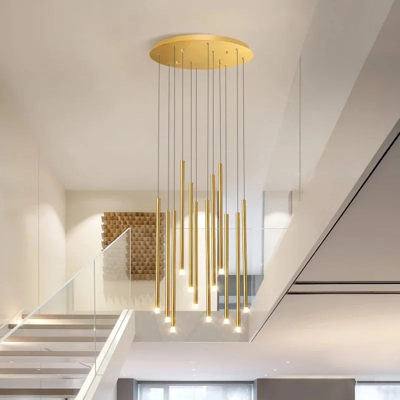 lustre escalier minimaliste moderne duplex rotatif personnalité créative