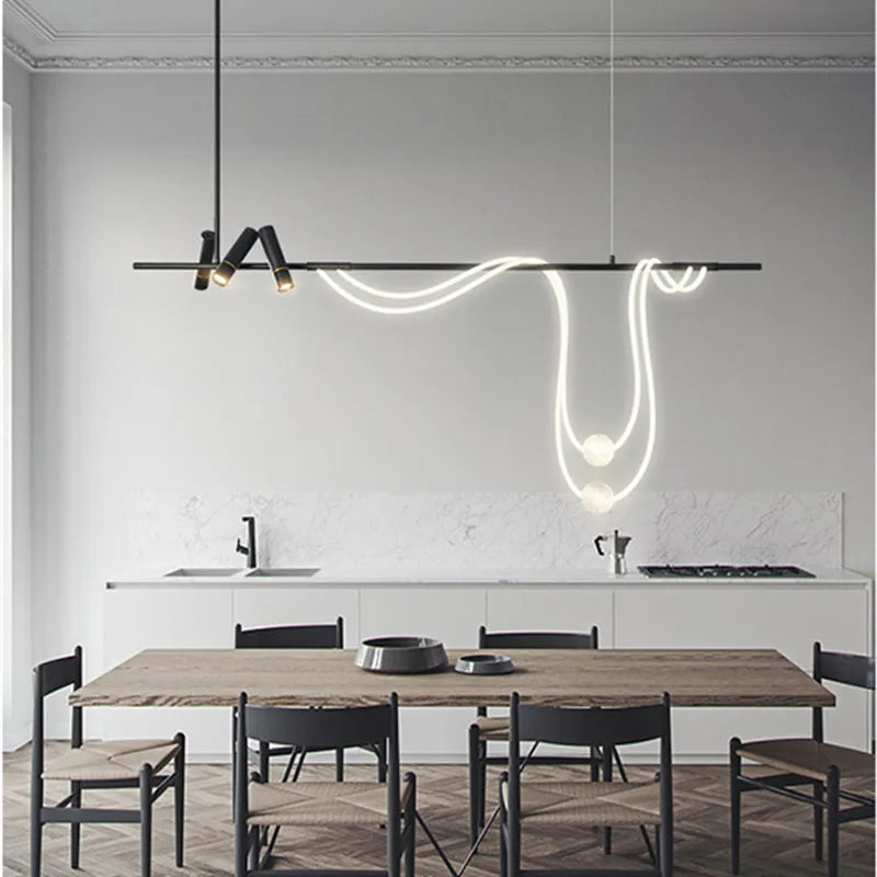 lustre led moderne design lampes suspendues décor éclairage