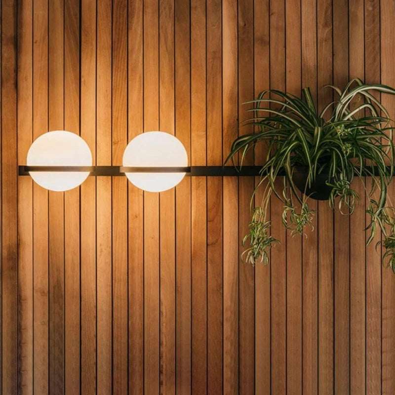 Applique murale LED moderne acrylique métal noir