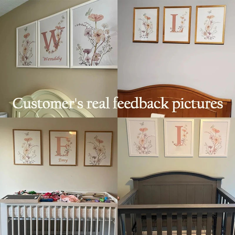 affiche personnalisée fleur sauvage pour décoration enfant