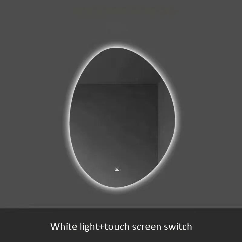 miroir à led intelligent forme irrégulière avec écran tactile