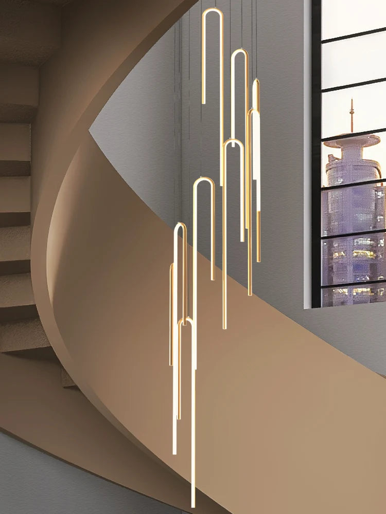 lustre nordique minimaliste rotatif en forme de u