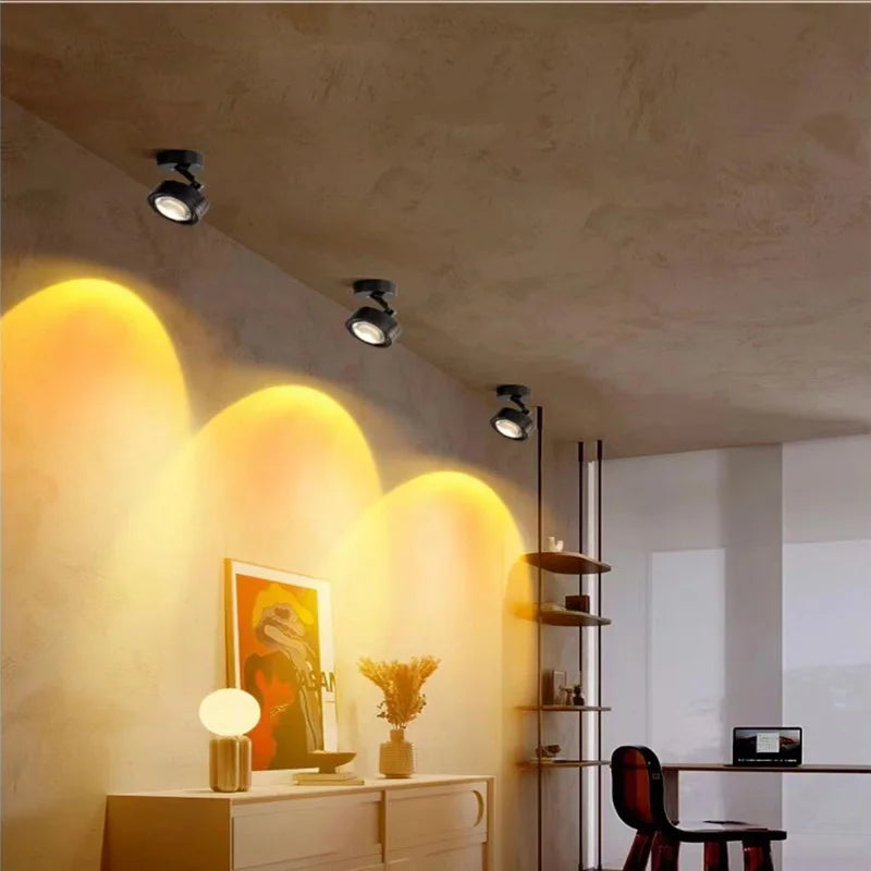 applique murale créative pivotante effet coucher de soleil