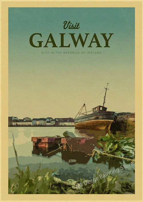 affiche de voyage rétro pour passionnés de tourisme décor mural vintage