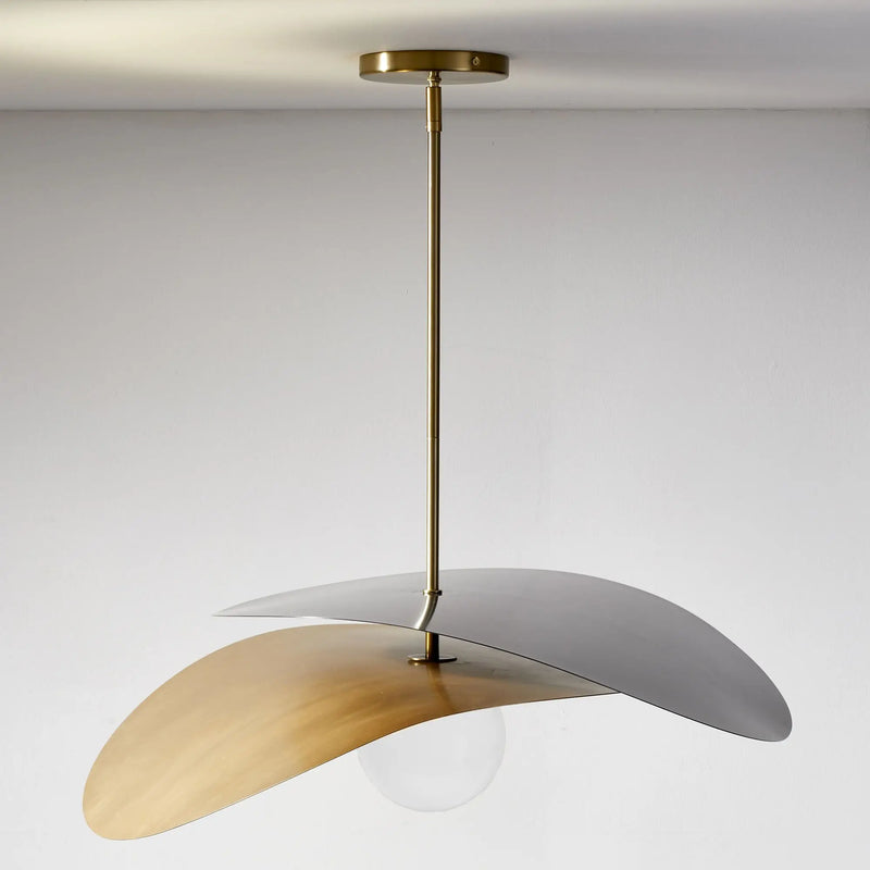 lampe suspendue en métal et verre pour boutique