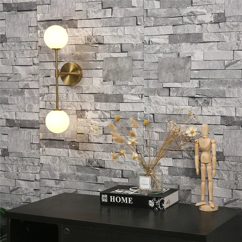 applique murale nordique en fer et verre créatif luxueux