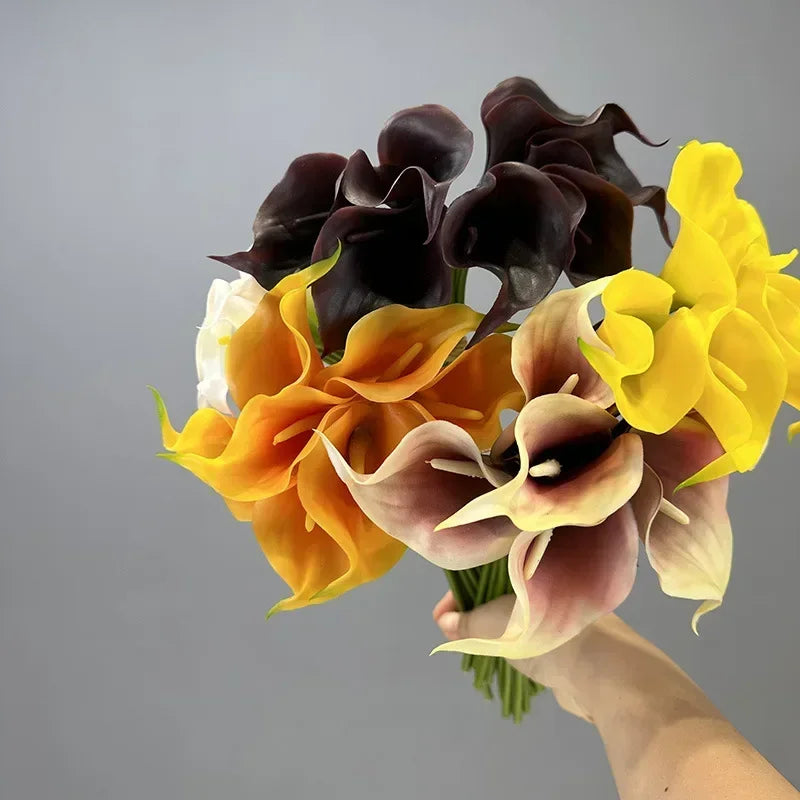 lot de 2 bouquets de lys calla artificiels pour décoration de mariage