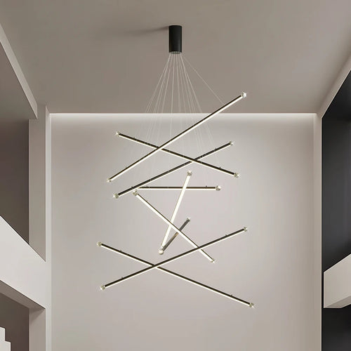 lustre moderne led en aluminium pour éclairage intérieur
