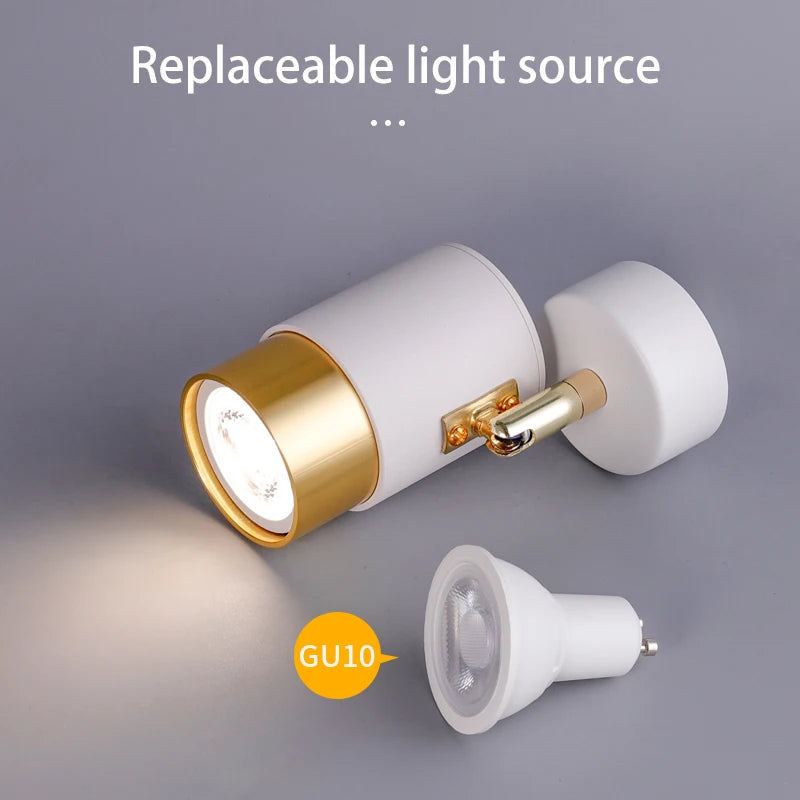 projecteur led gu10 spot lumière remplaçable rotatif monté en surface