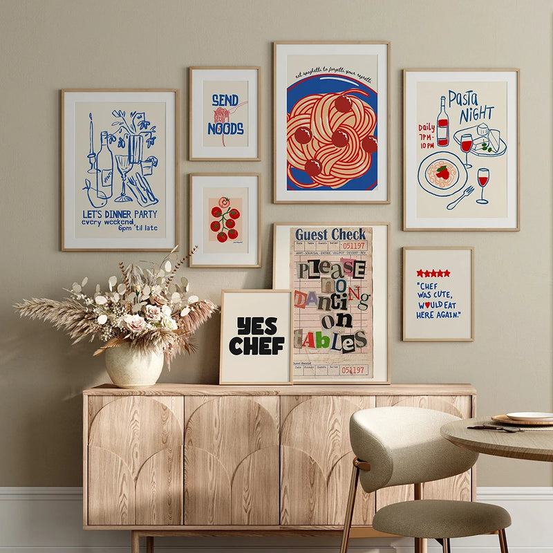 ensemble mural rétro esthétique affiche d'art pour décoration galerie