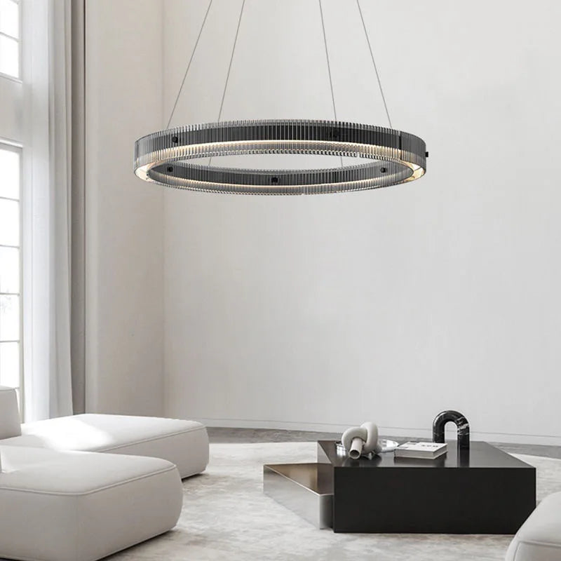 lustre nordique moderne en verre led de luxe