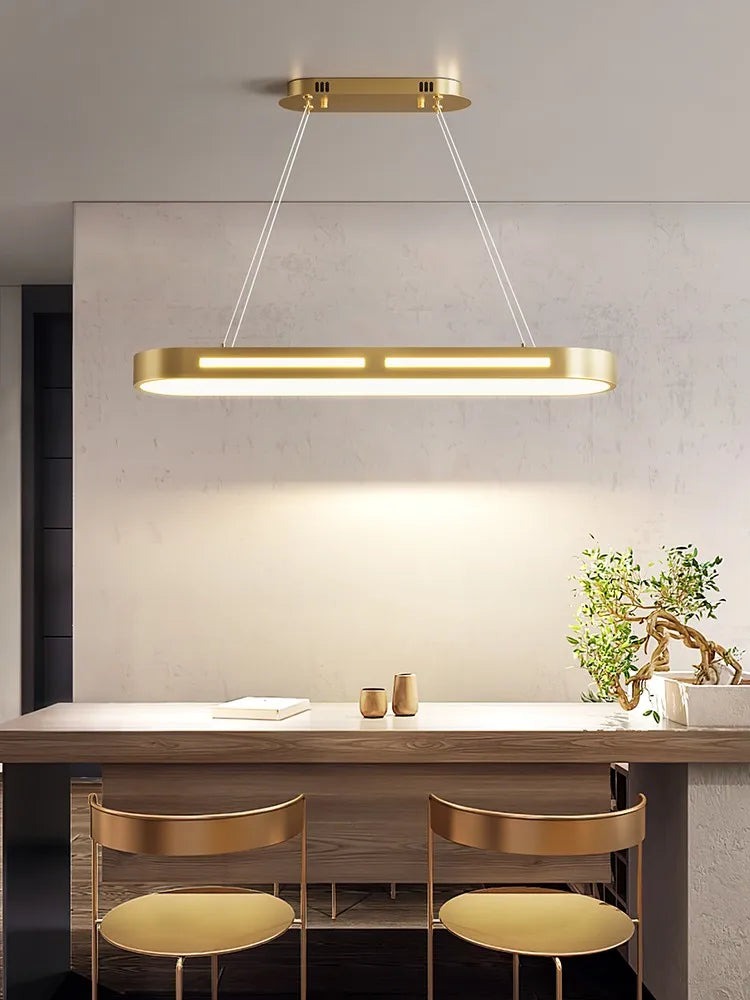 lustre moderne minimaliste led barre de lumière de luxe