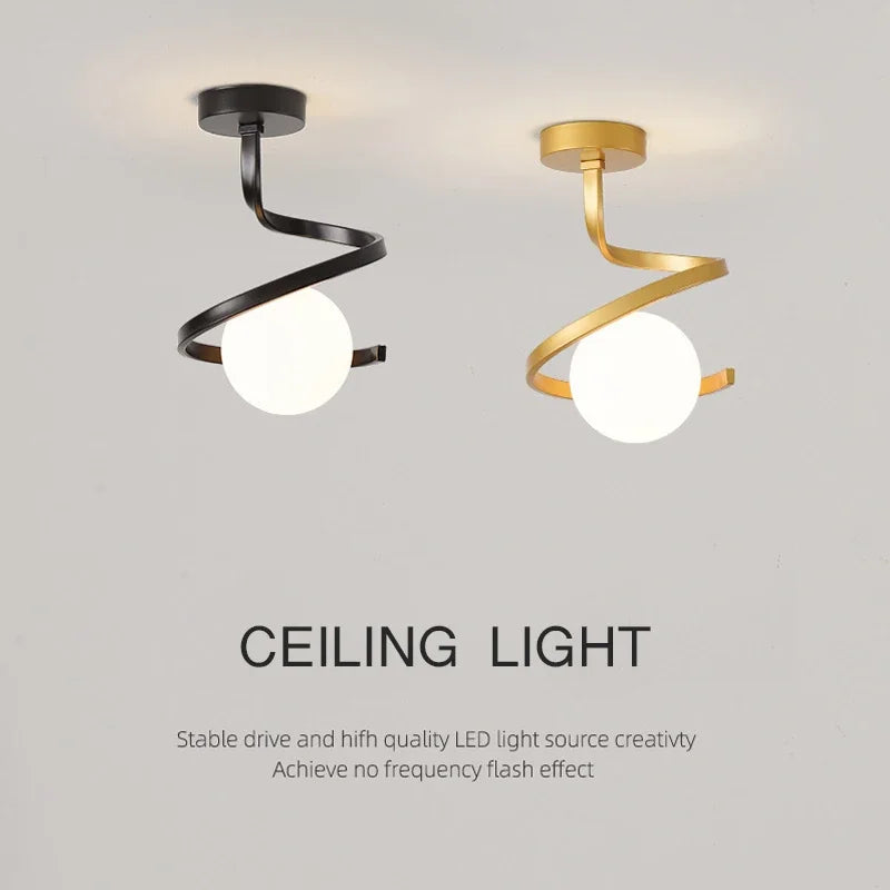 Plafonnier Luminaire Nordique Verre Boule
