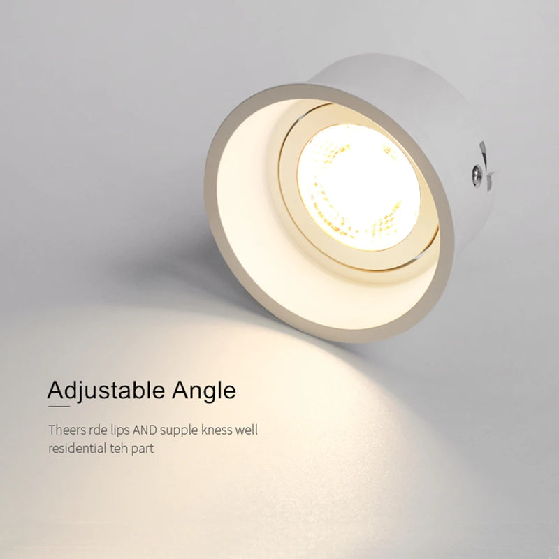spot led rond encastrable anti-éblouissement réglable décoratif