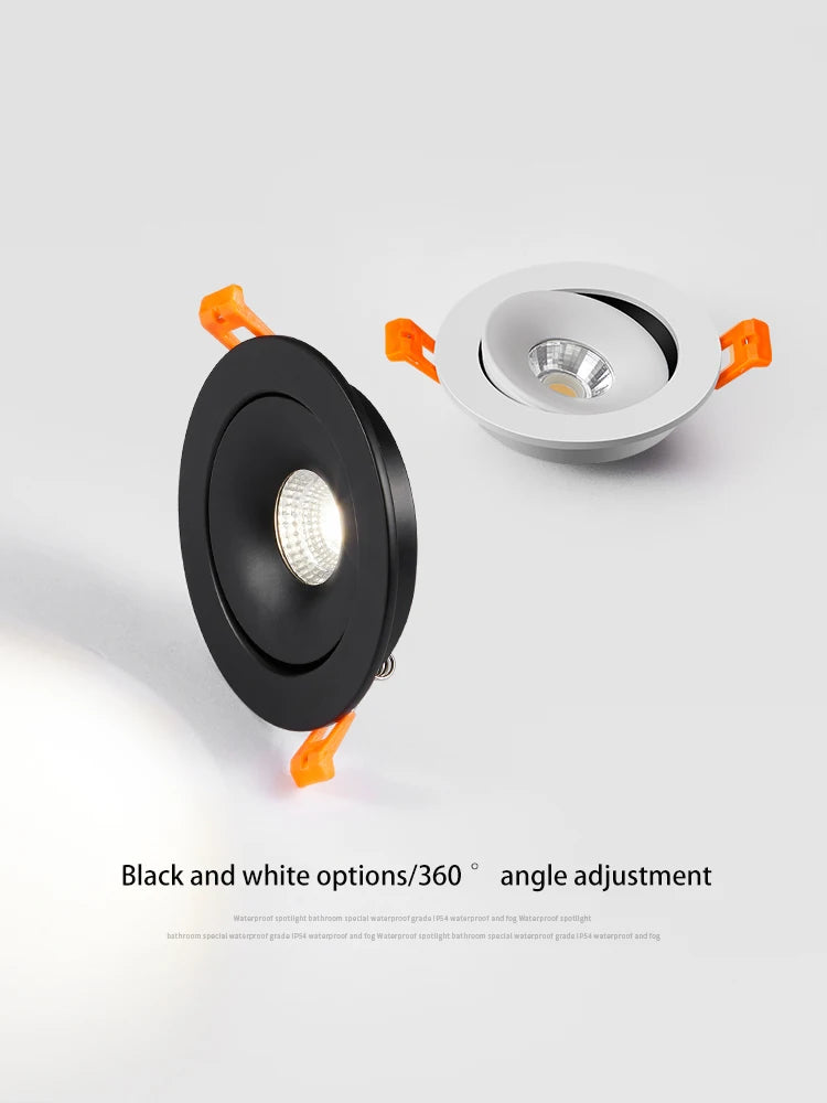 spot led encastré lumineux rond réglable pour éclairage intérieur