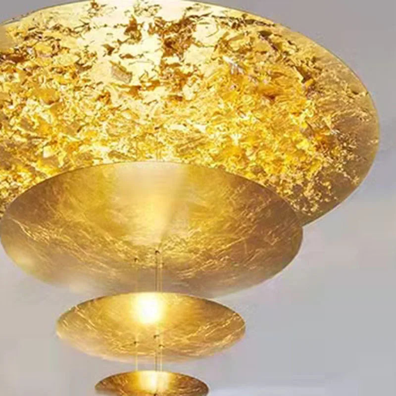 suspension lumineuse ronde luxe fil réglable scintillant