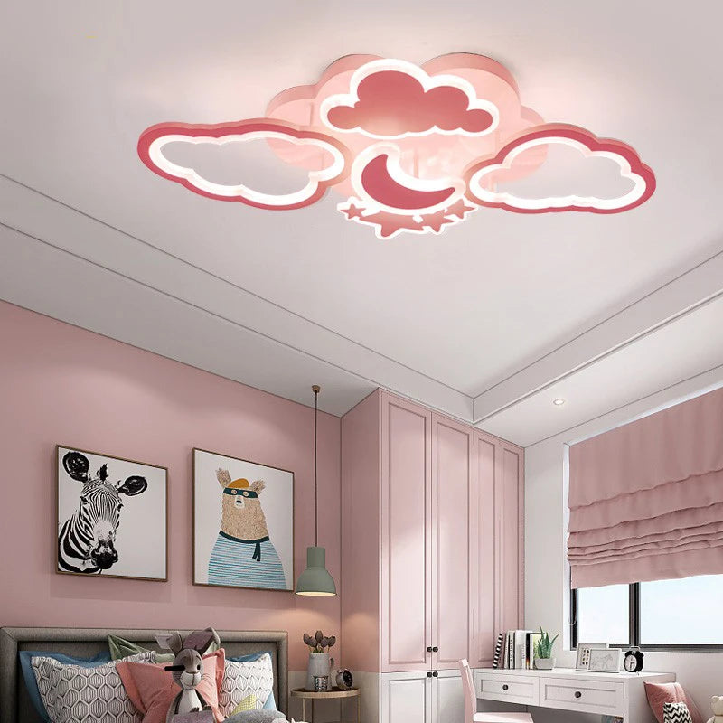 lustre led moderne en forme de lune étoile nuage pour enfants