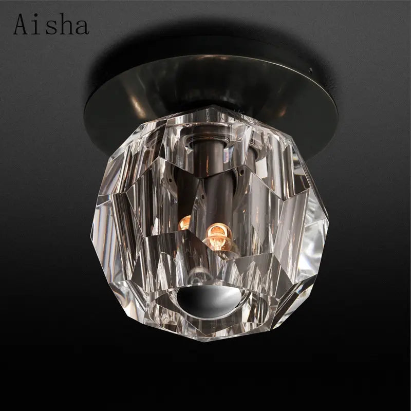 plafonnier nordique en cristal pour décoration intérieure élégante