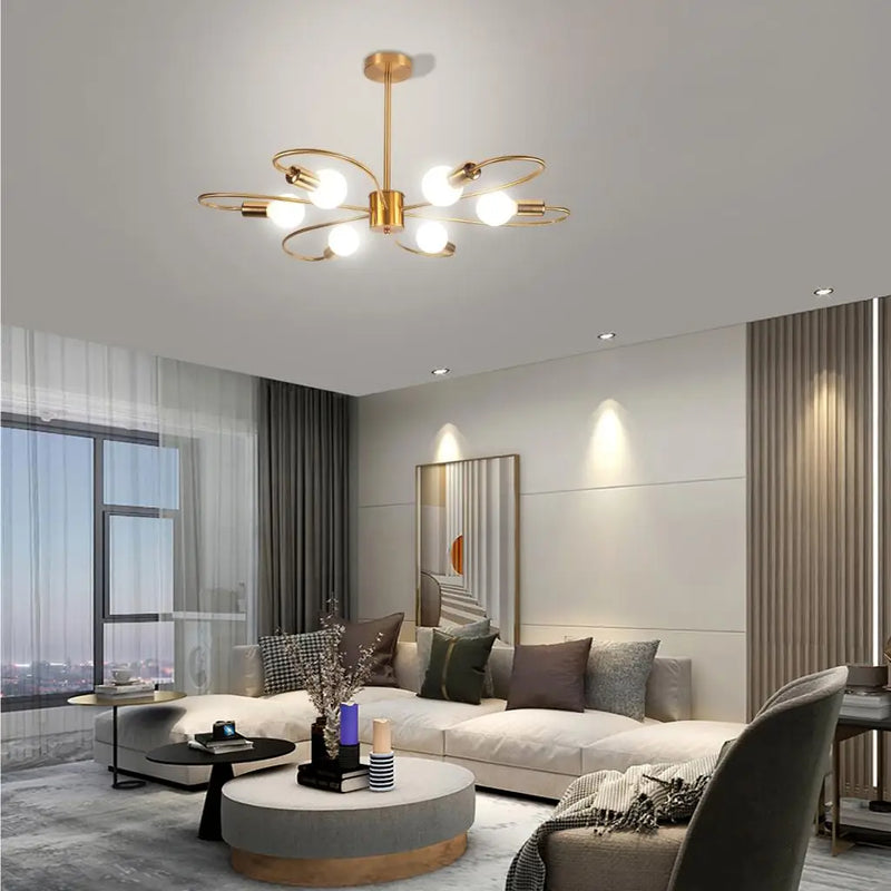 lustre moderne à leds pour salon nordique suspension