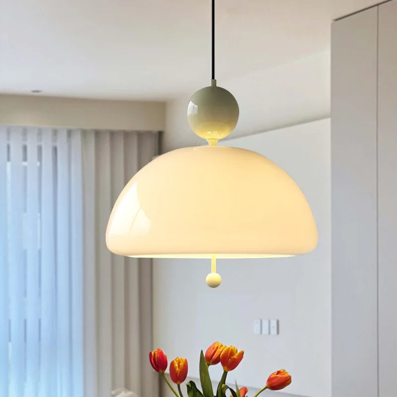 lampe led suspendue nordique en verre champignon luminaire esthétique