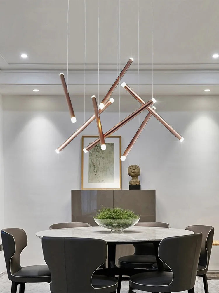 lustre led minimaliste moderne pour restaurant bar entreprise café magasin