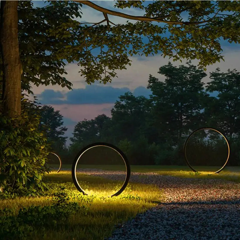 Lampe LED ronde imperméable en aluminium