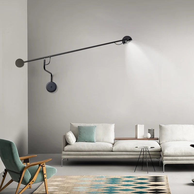applique murale pivotante style industriel avec angle réglable led