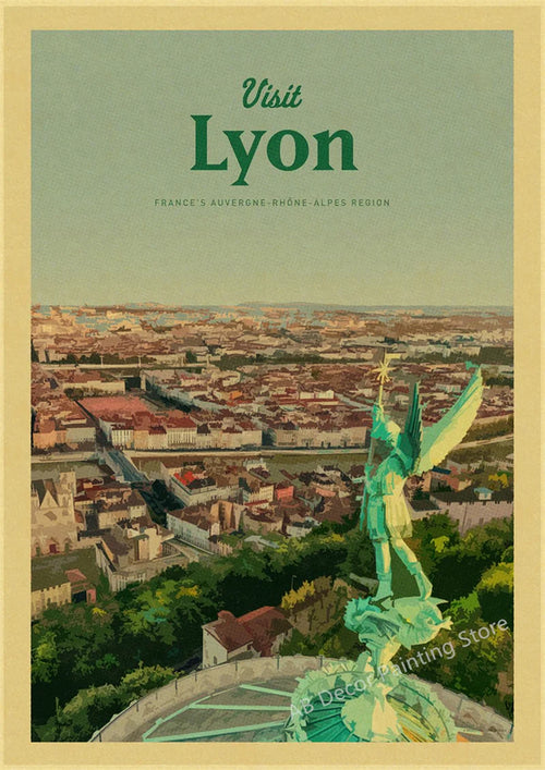 affiche vintage de voyage pour passionnés de tourisme