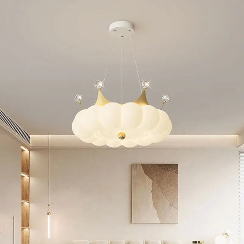lustre moderne led avec suspension couronne option télécommande