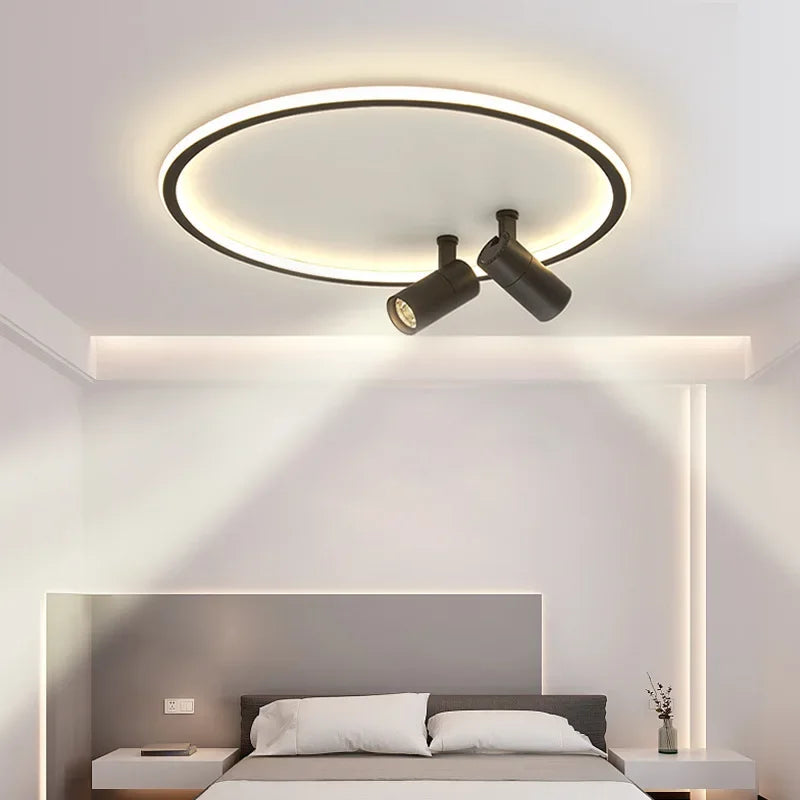 Plafonnier moderne LED avec spots