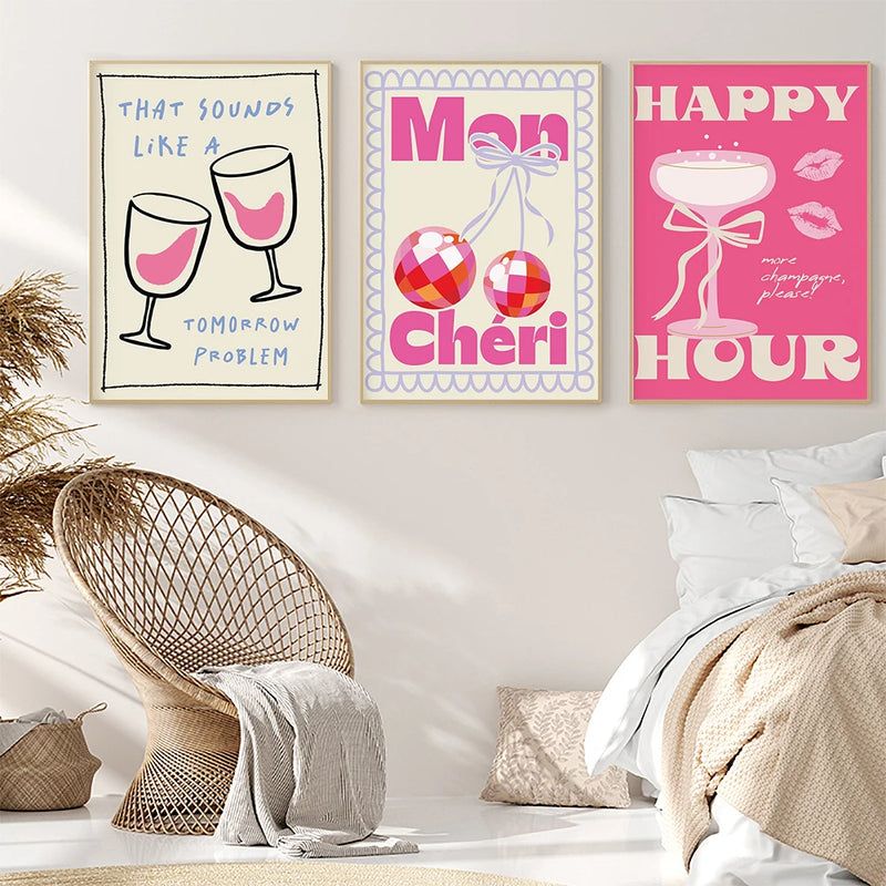 affiche citation disco mon chéri art alimentaire décoration cuisine