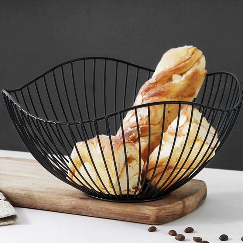 paniers à fruits en métal pour rangement cuisine et desserts