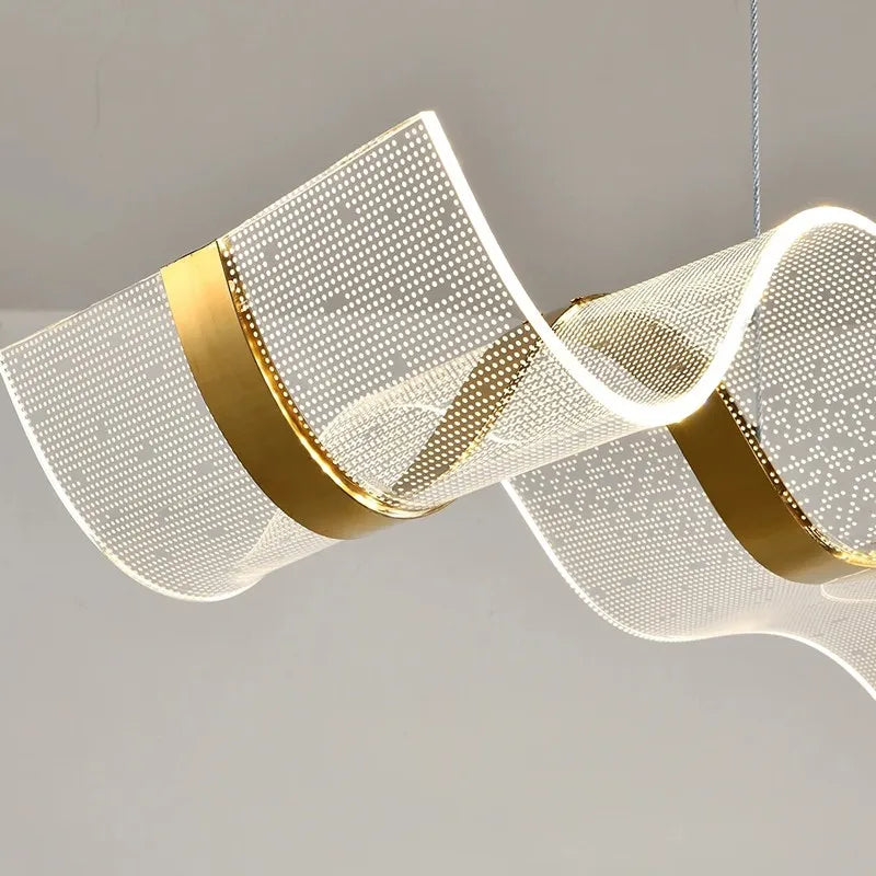 lustre led design vague suspension luminaire intensité variable
