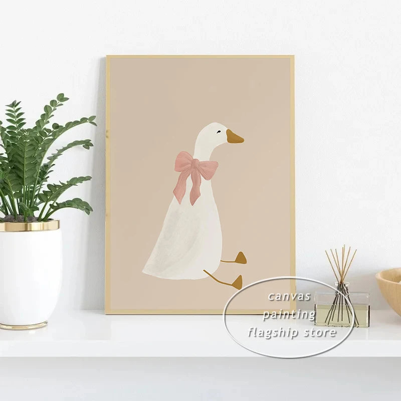 affiches d'oies mignonnes pour décoration d'enfant