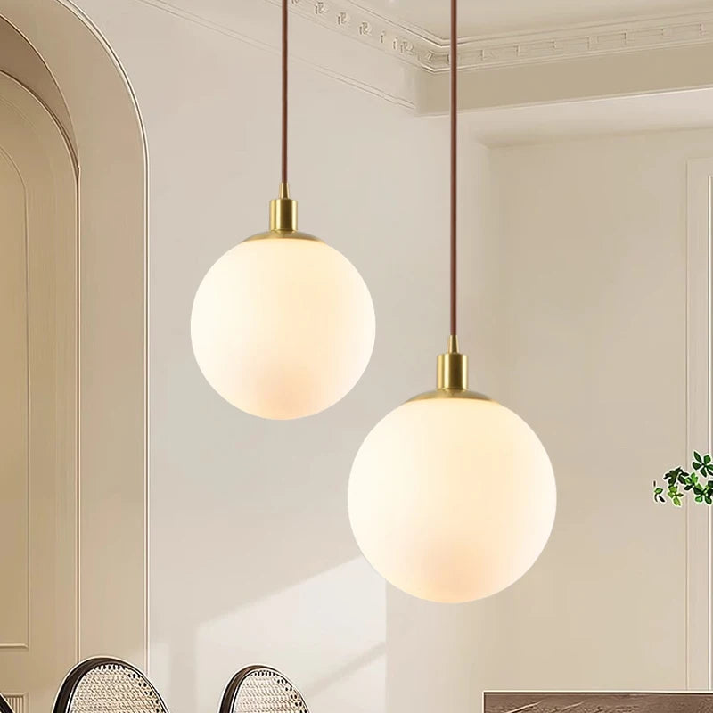 suspension en laiton moderne minimaliste orbe lumineux