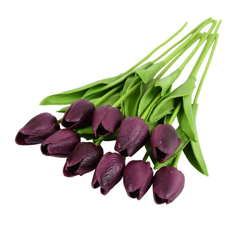 lot de 10 tulipes artificielles pour décoration de mariage et jardin