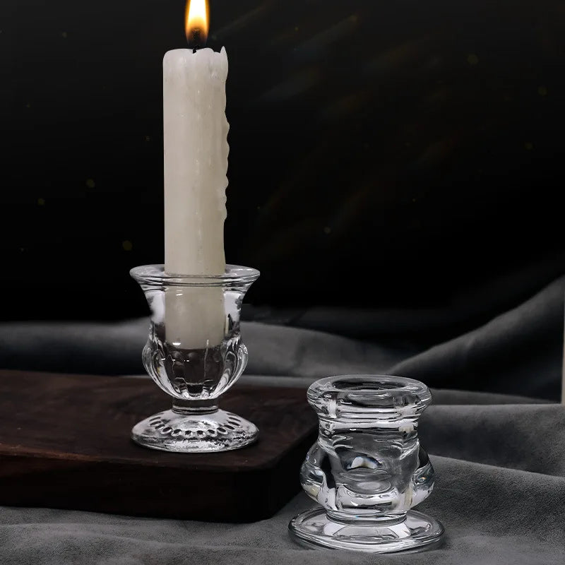 bougeoir en verre créatif pour décoration intérieure et bar