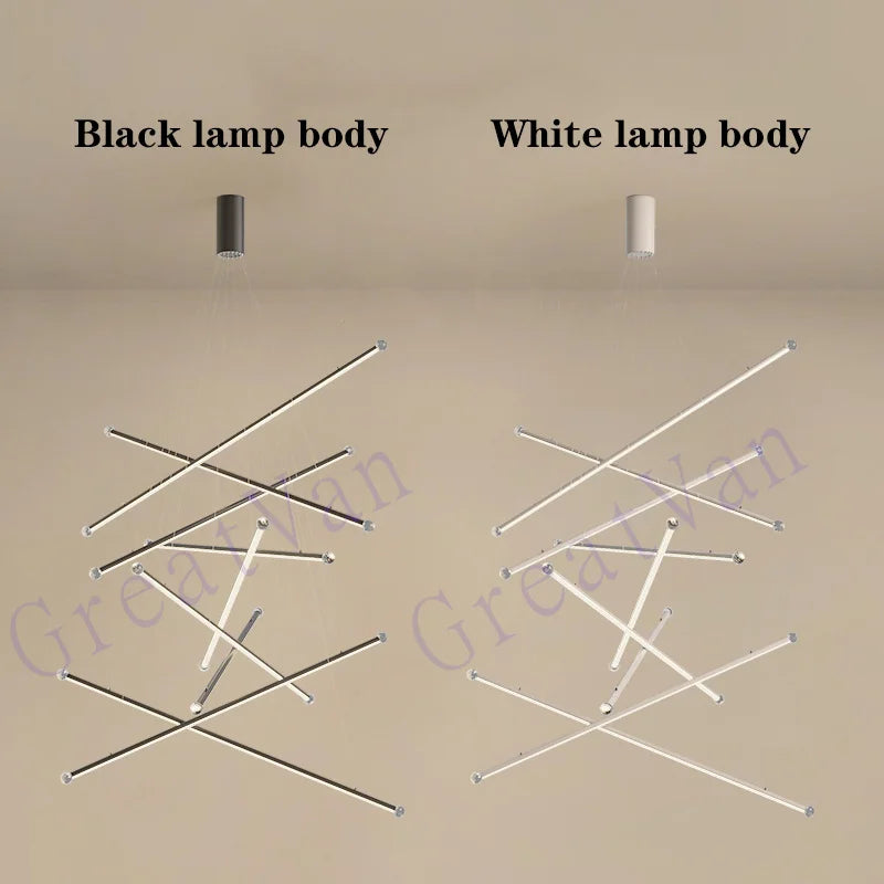 lustre moderne led en aluminium pour éclairage intérieur