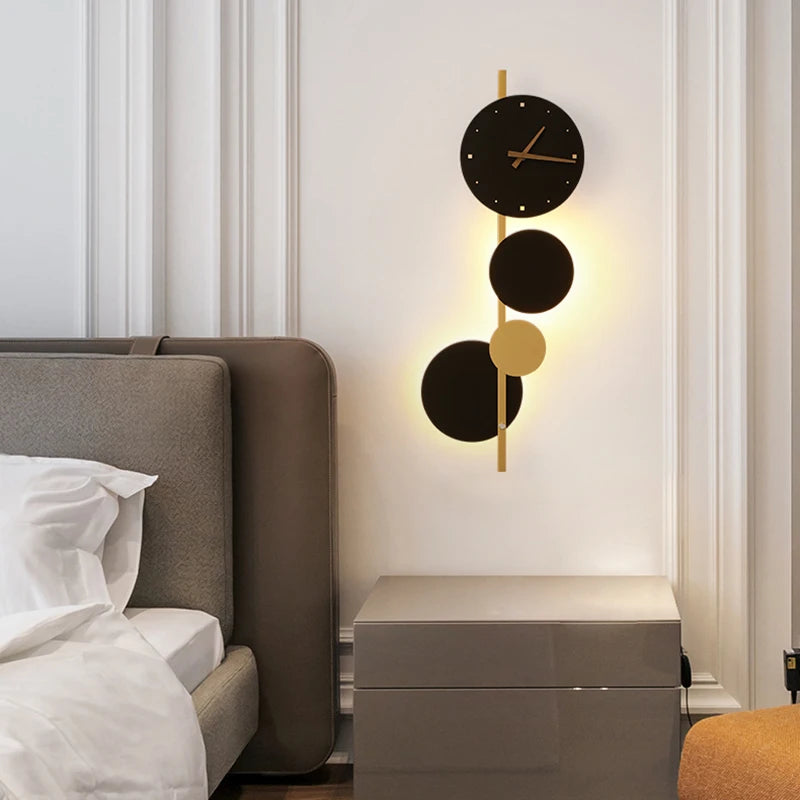 horloge murale led design nordique en acrylique pour décoration intérieure