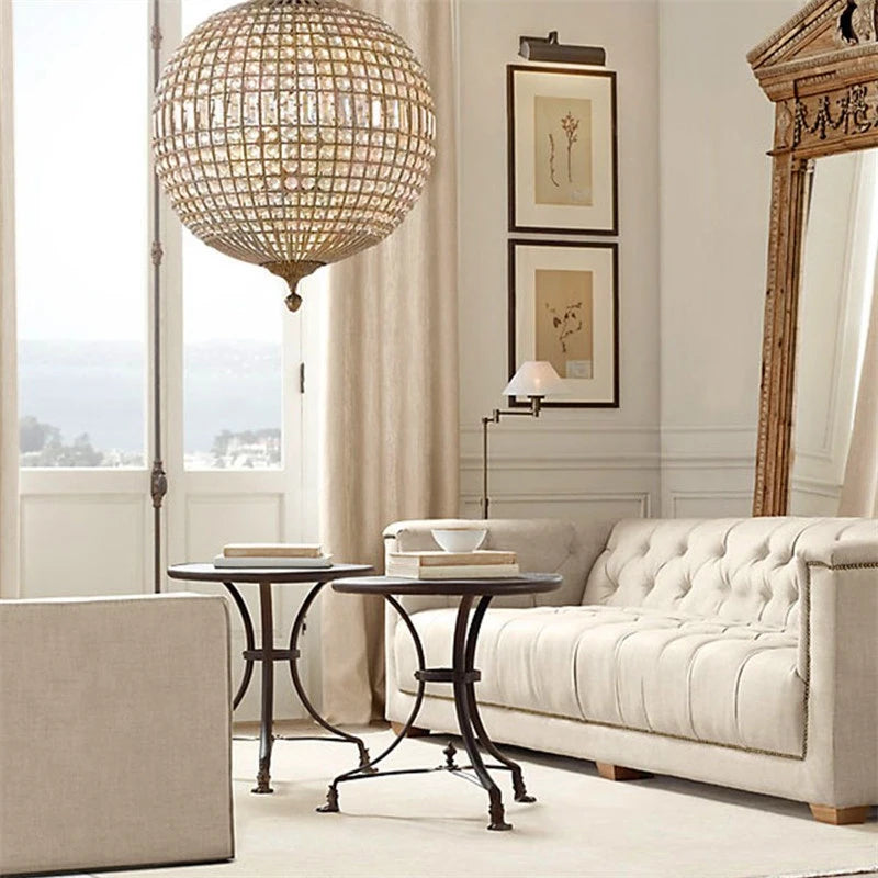 Suspension Lampe K9 Cristal Style Cour Médiévale