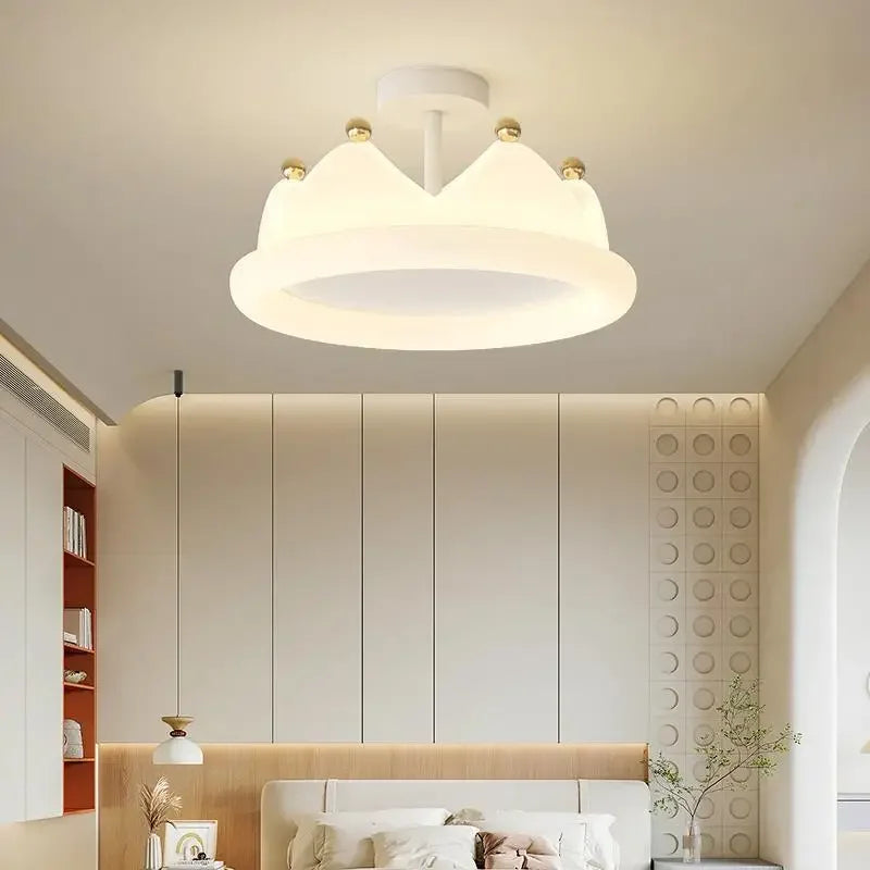 plafonnier créatif couronne led protection des yeux romantique pour enfants