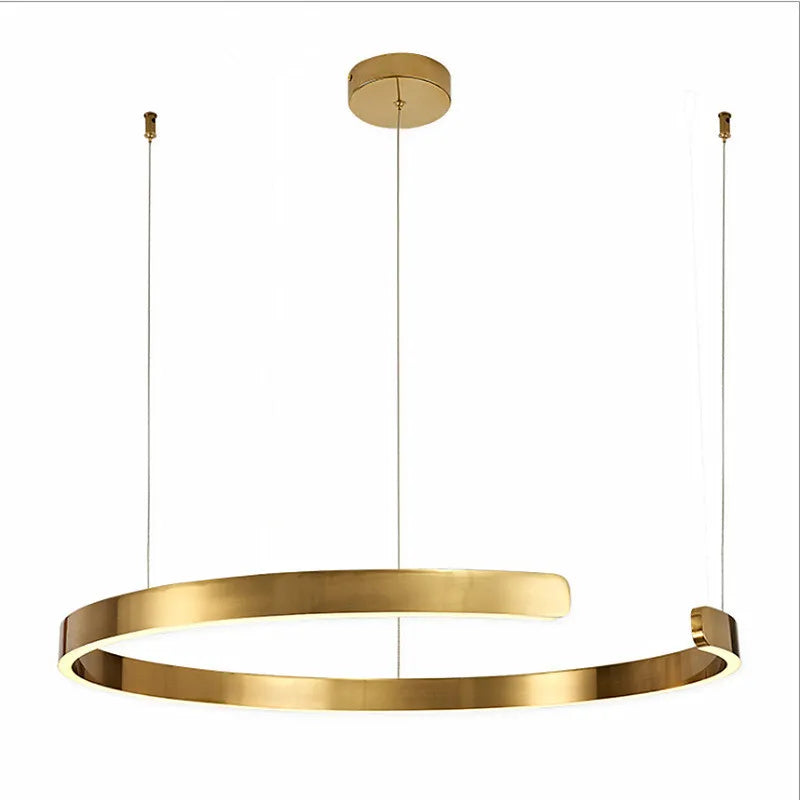 suspension LED en anneaux de luxe pour ambiance moderne