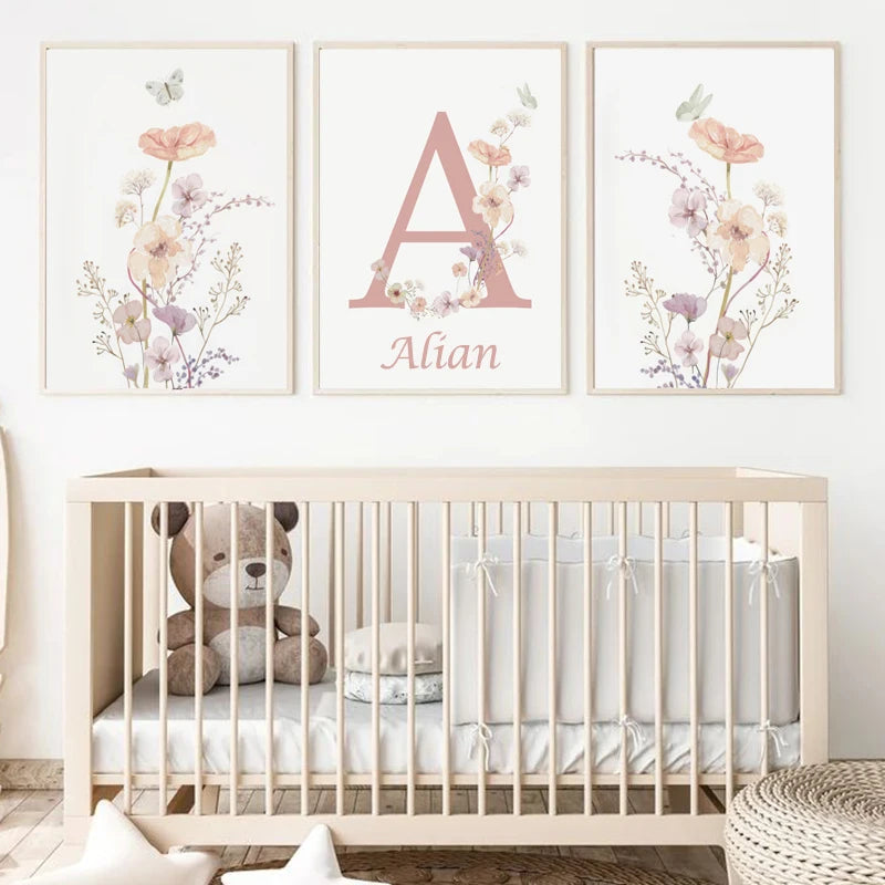 affiche photo fleur sauvage personnalisée pour décoration enfant