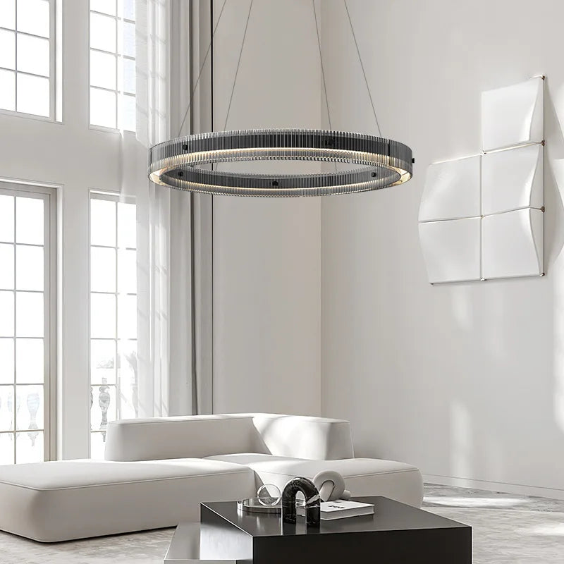 lustre nordique moderne en verre led de luxe