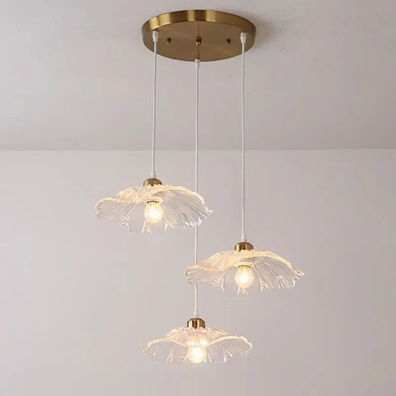 lustre nordique led en forme de fleur de lotus