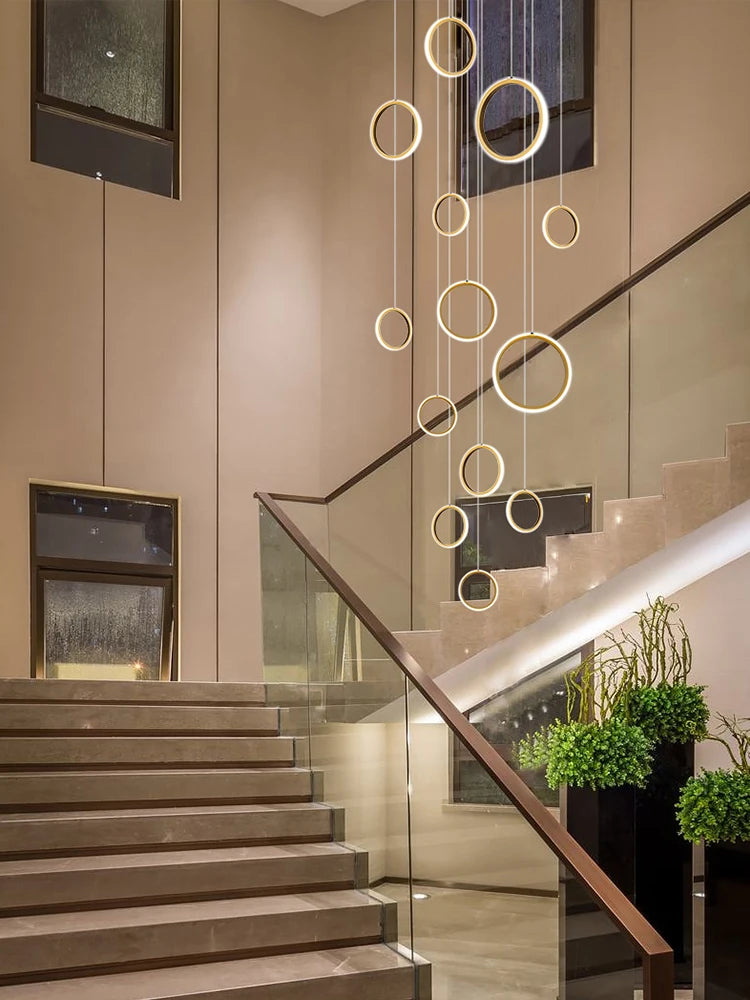 lustre led moderne minimaliste nordique en forme d'anneau
