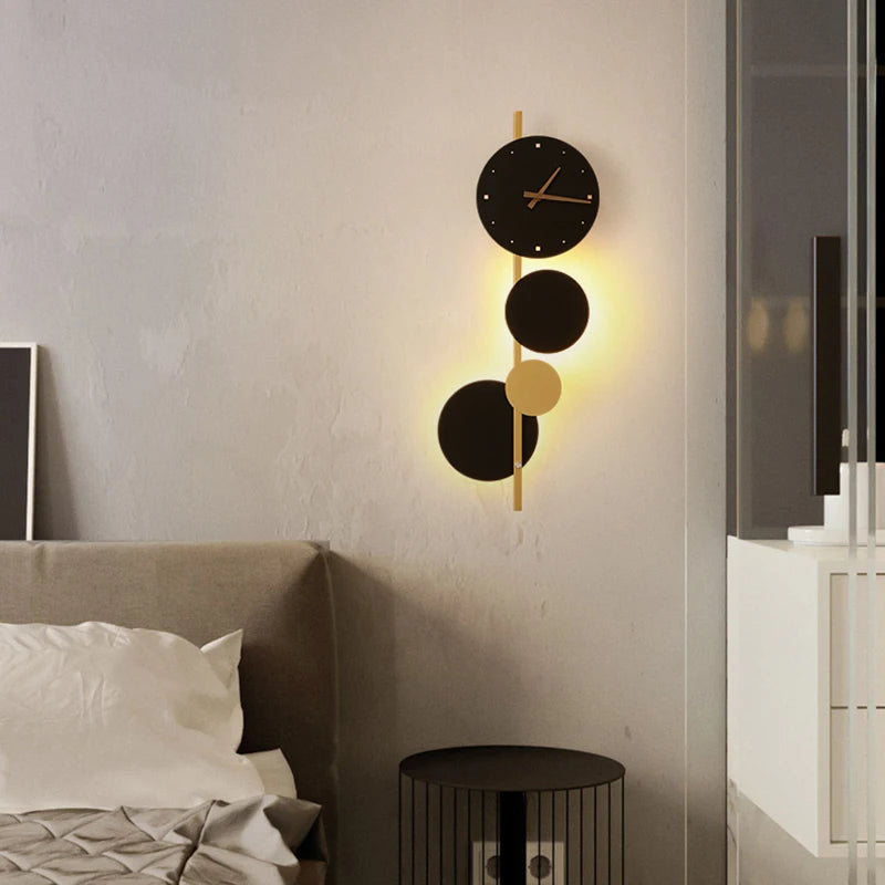 horloge murale led design nordique en acrylique pour décoration intérieure