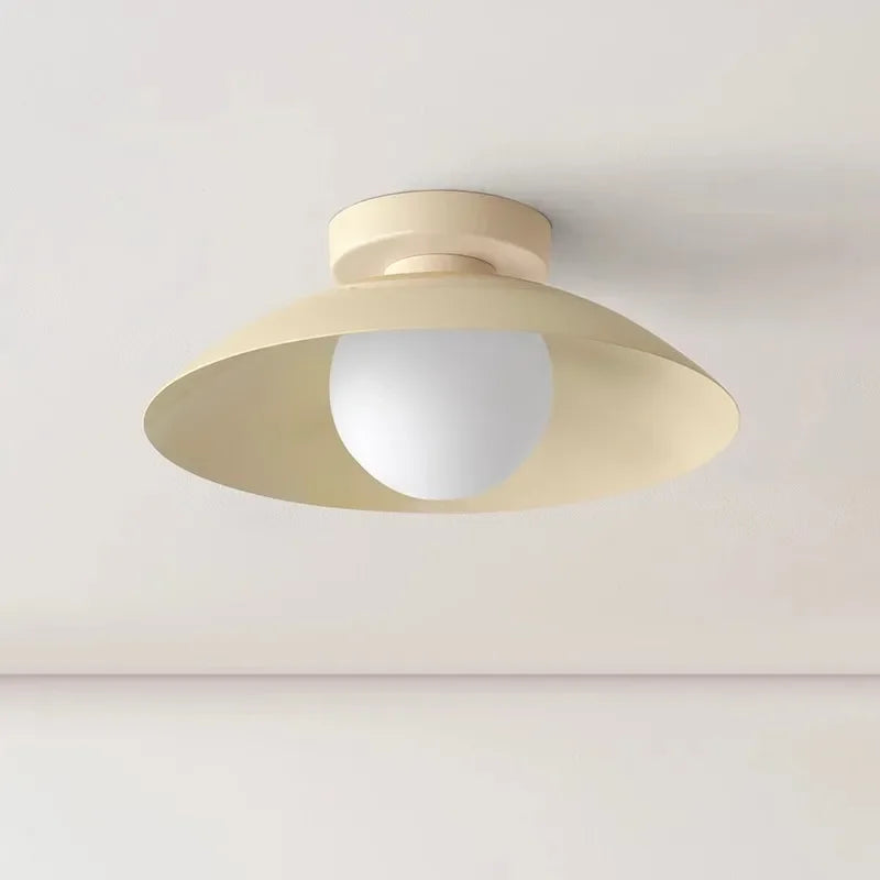 Plafonniers LED nordiques lampes d'abat-jour en métal coloré pour chambre salon vestiaire couloir allée entrée balcon lumière