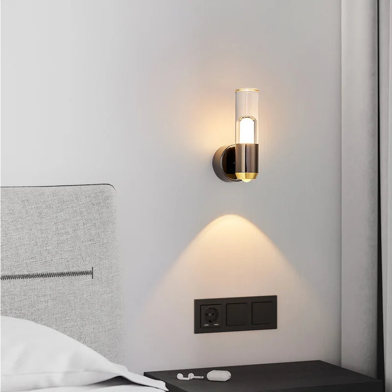 applique murale mini en acrylique transparent style luminaire